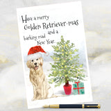 Golden Retriever Dog christmas card