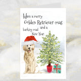 Golden Retriever Dog christmas card