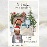 Labradoodle Dog Christmas Card