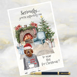 Labradoodle Dog Christmas Card