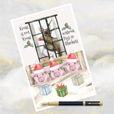 Pigs in Blankets Christmas Card