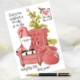 Poodle Dog Christmas Card