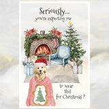 Golden Retriever Dog Christmas Card