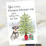 schnauzer dog christmas card saddlemount cards