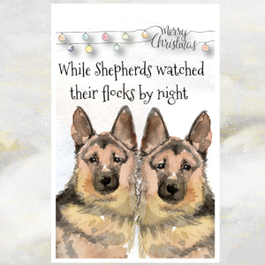 german shepherd dog christmas card
