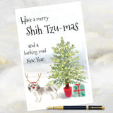 Shih Tzu Dog Christmas Card
