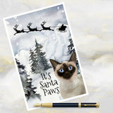 Siamese Cat Christmas Card
